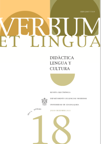 					Visualizza N. 18 (2021): Verbum et Lingua, año 9, No. 18, julio-diciembre 2021
				
